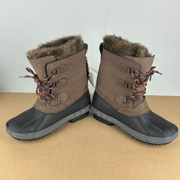 Pajar Canada Cali Winter Boots Womens 6 Wide Brown Black Waterproof Insulated - Picture 5 of 9